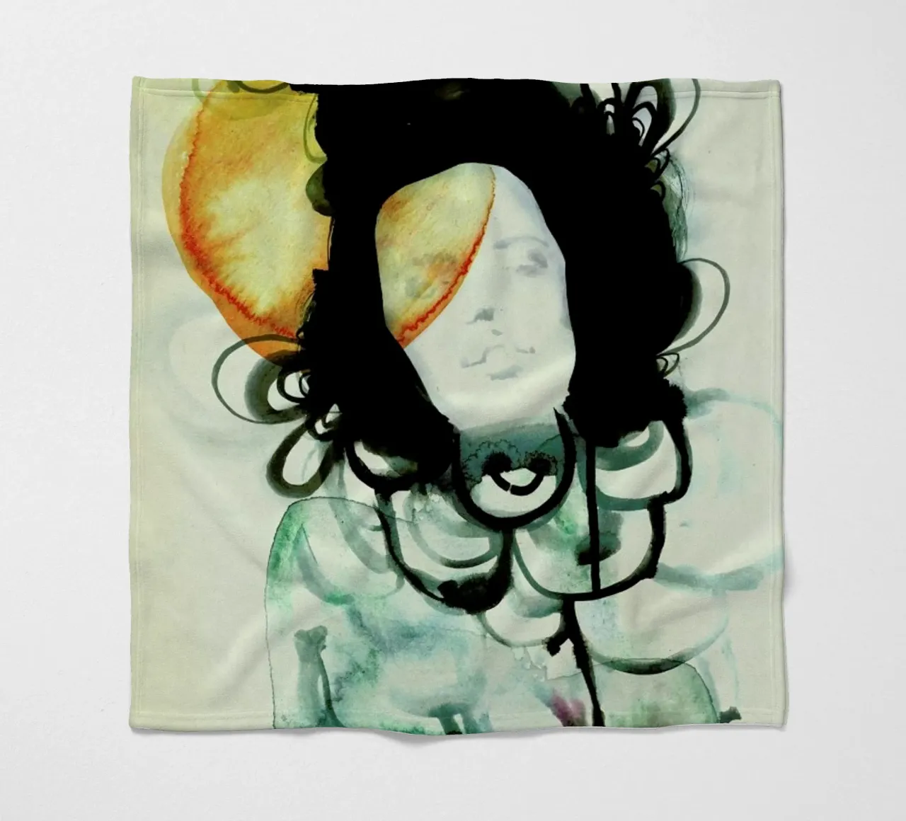 Mermaid Fleecedecke von Ekaterina Koroleva