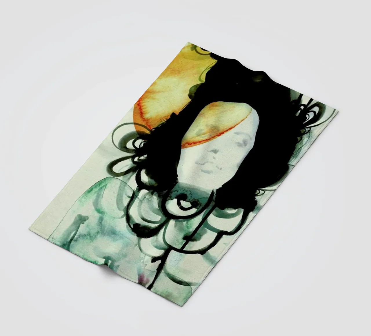 Mermaid Fleecedecke von Ekaterina Koroleva