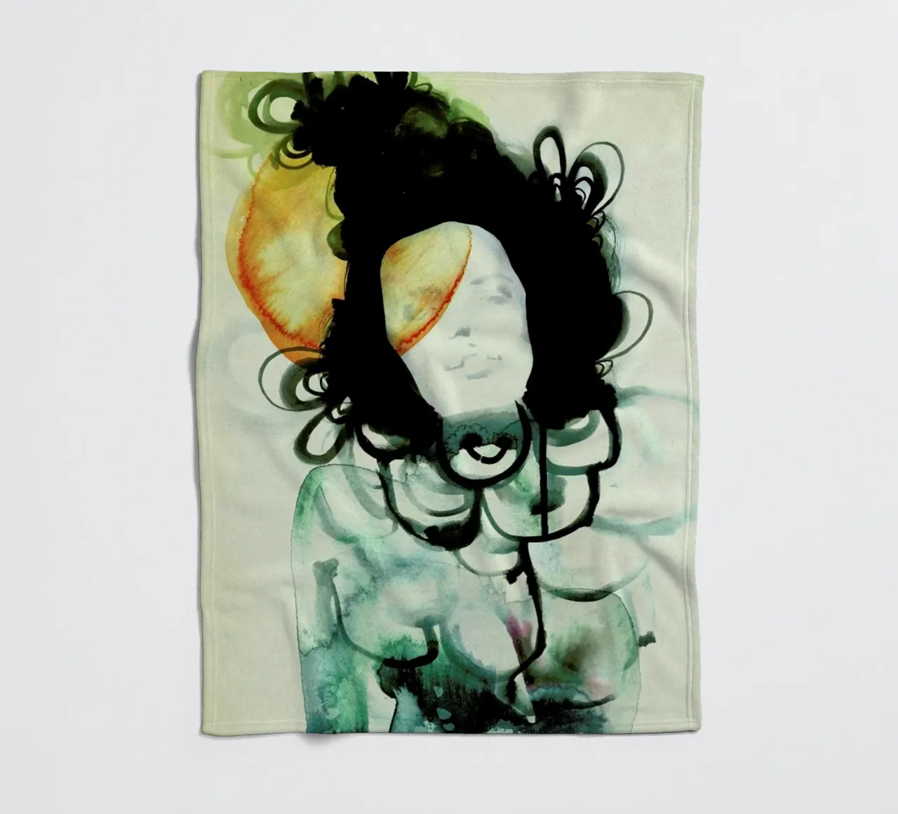 Mermaid Fleecedecke von Ekaterina Koroleva