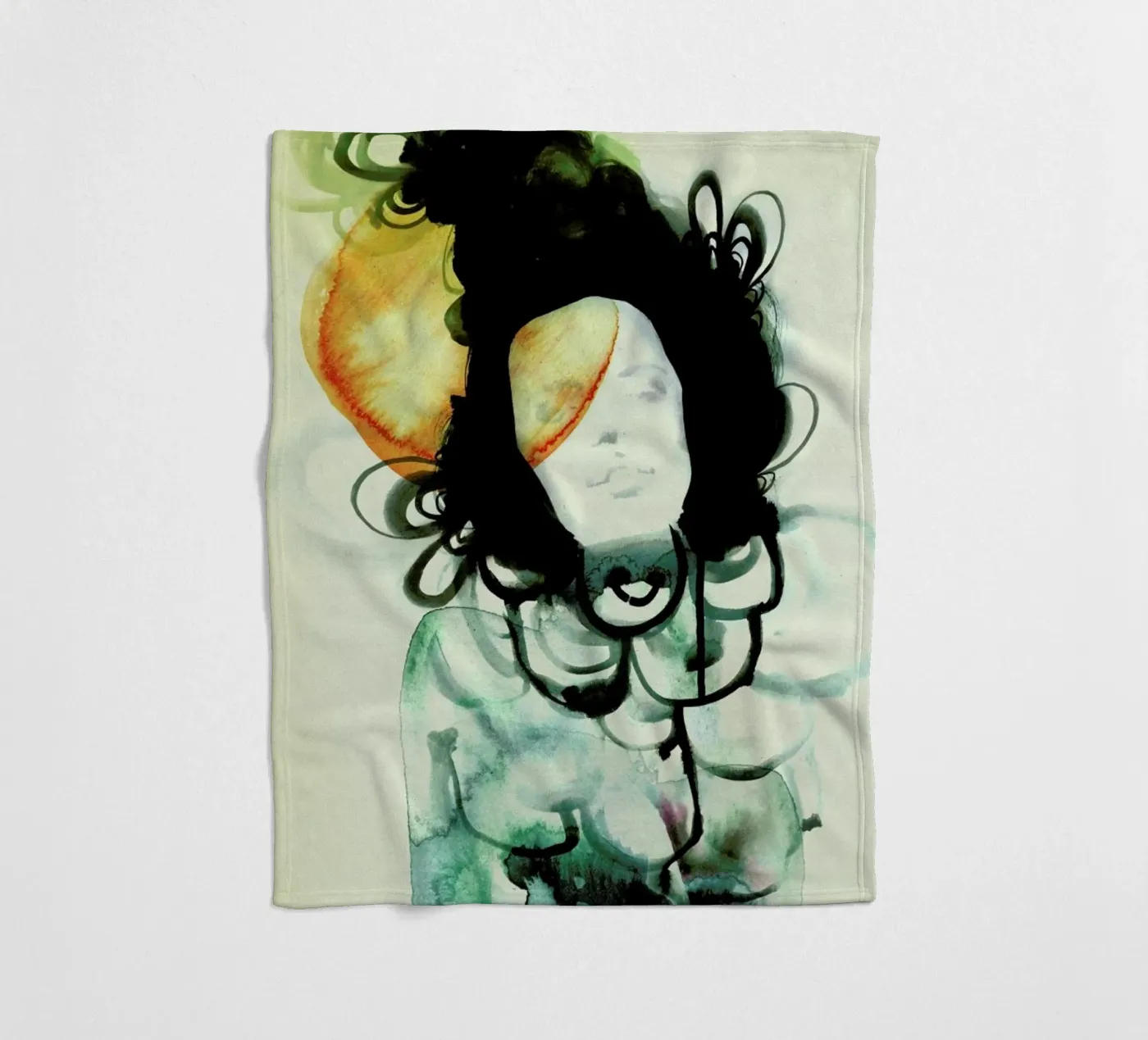 Mermaid fleecedeken van Ekaterina Koroleva