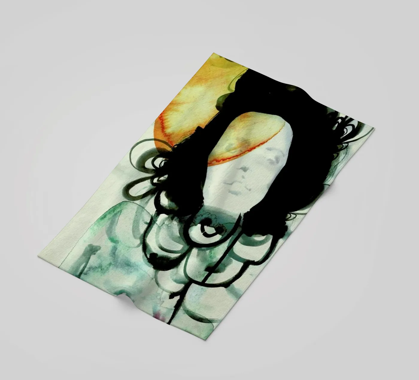 Mermaid beach towel by Ekaterina Koroleva