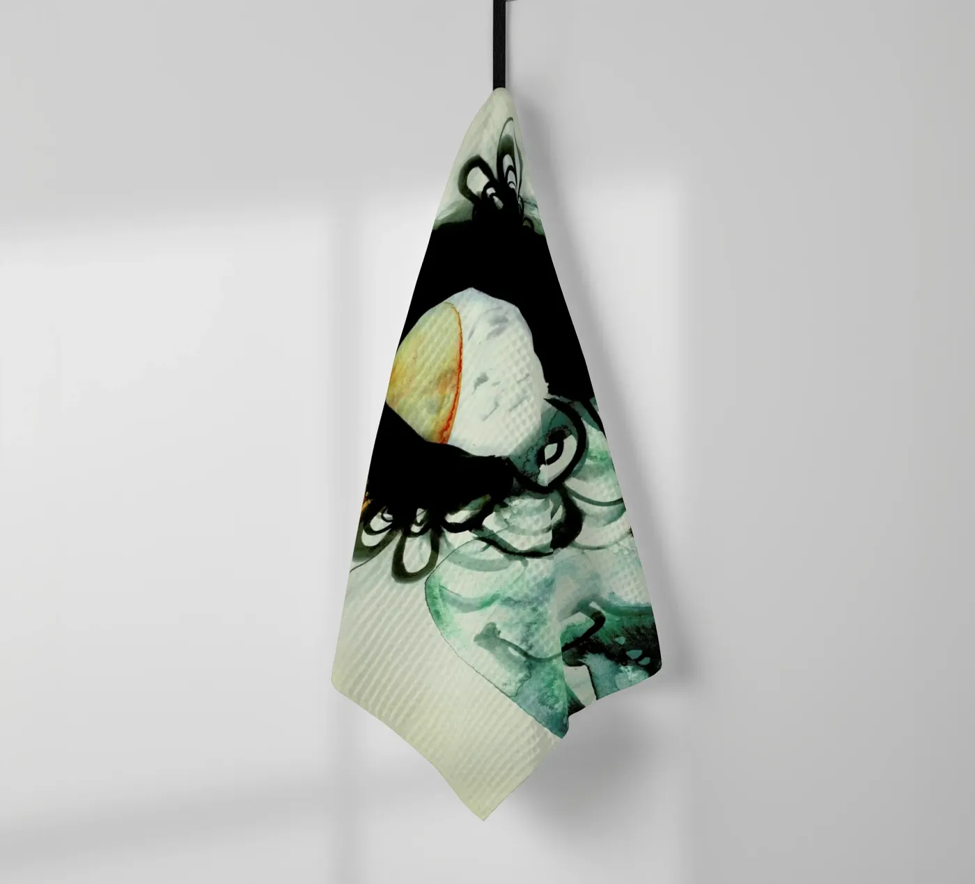 Mermaid tea towel by Ekaterina Koroleva