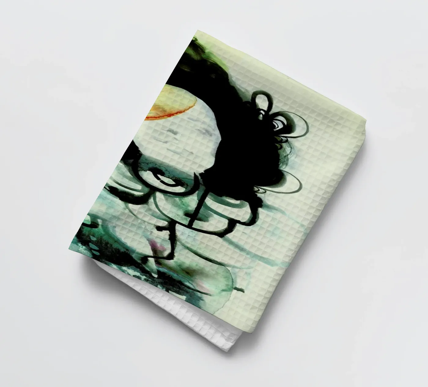 Mermaid tea towel by Ekaterina Koroleva