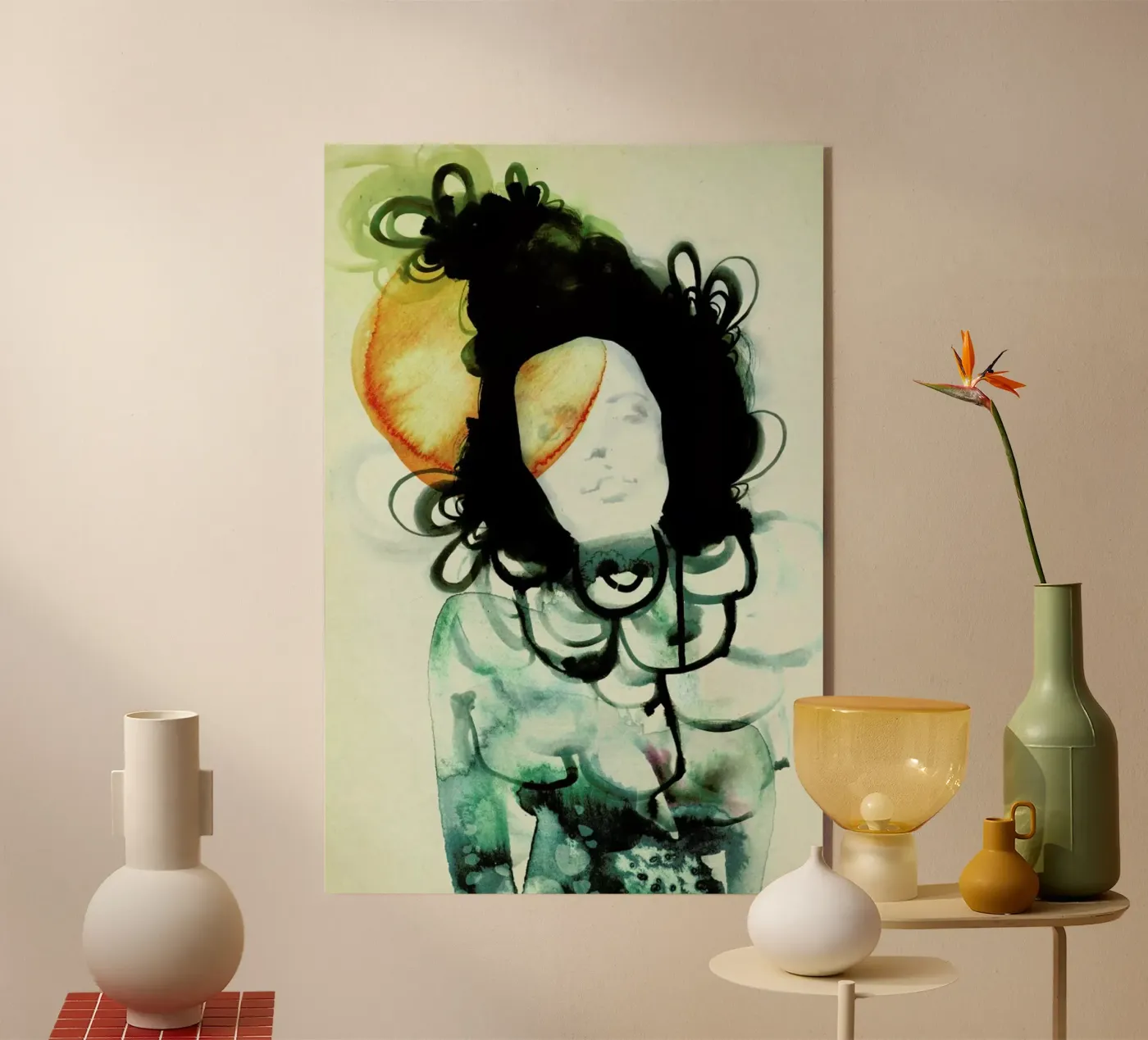 Mermaid acryl van Ekaterina Koroleva