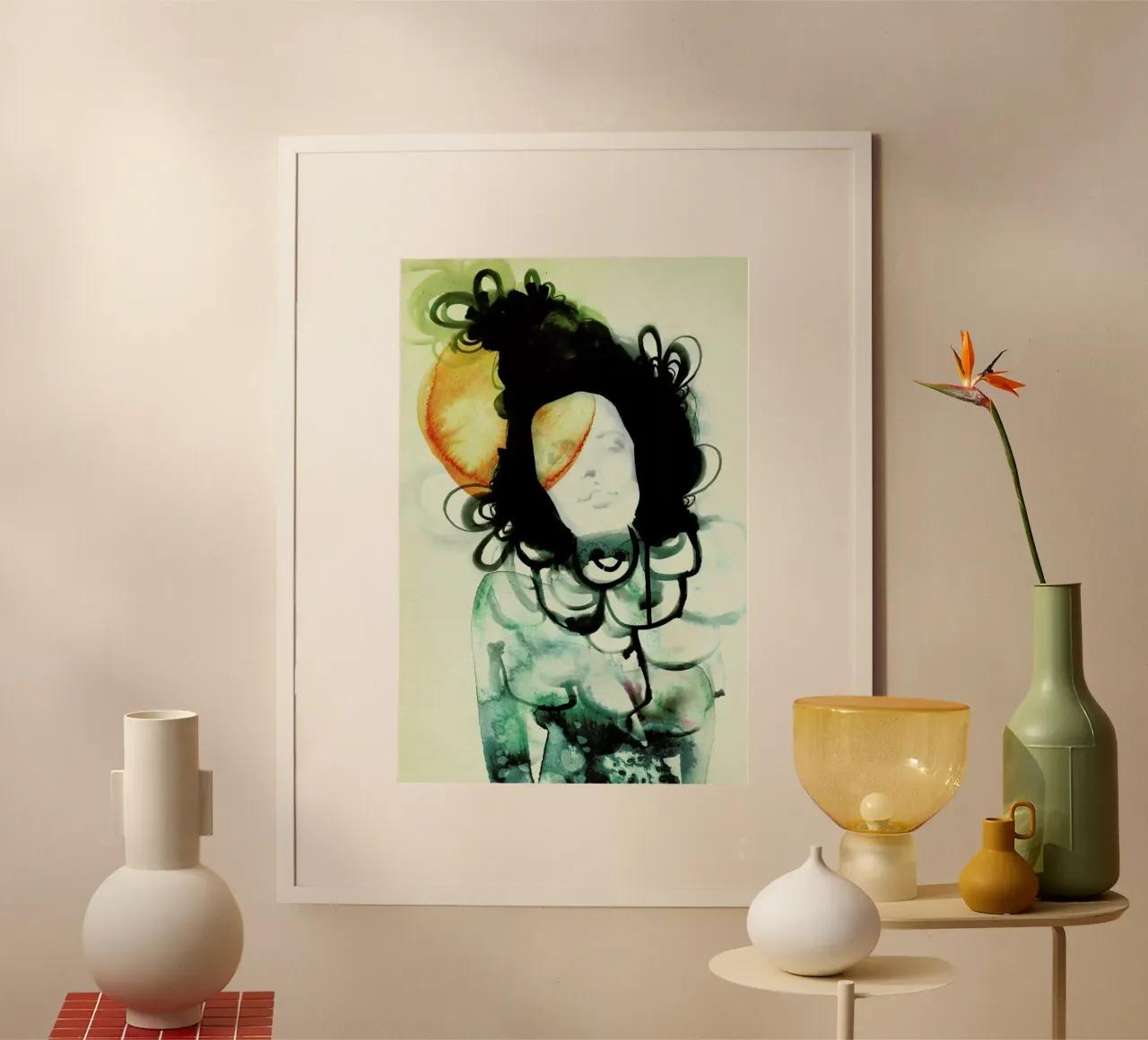 Mermaid poster con telaio in alluminio da Ekaterina Koroleva