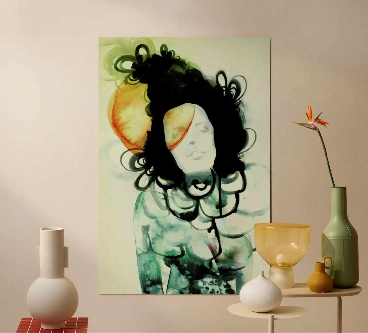 Mermaid poster con telaio in alluminio da Ekaterina Koroleva