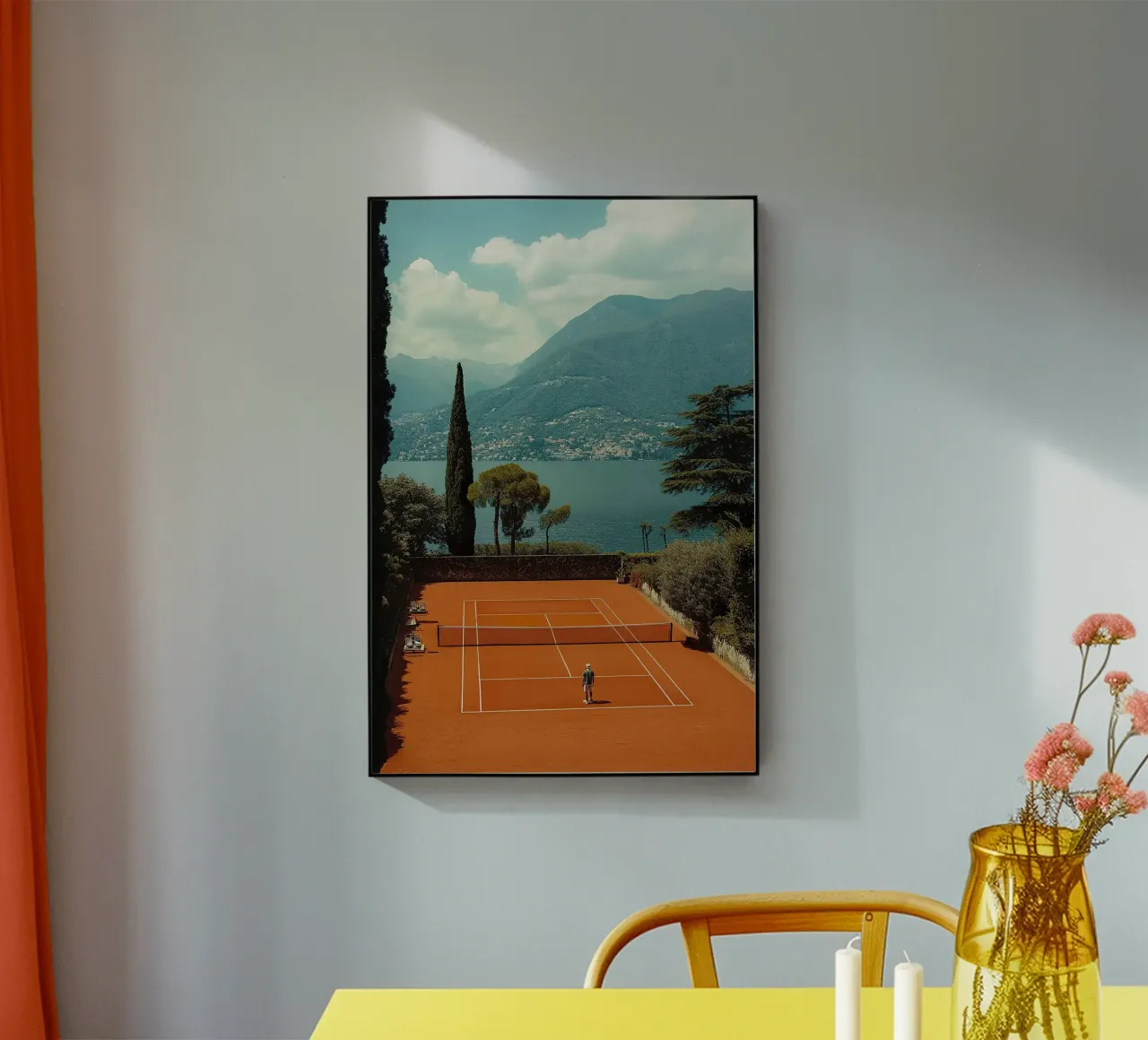 Tennis With Mountain View plexiglass da Lynn Janet