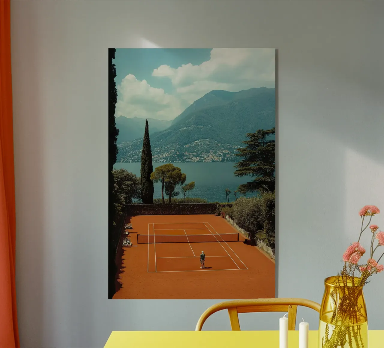 Tennis With Mountain View plexiglass da Lynn Janet