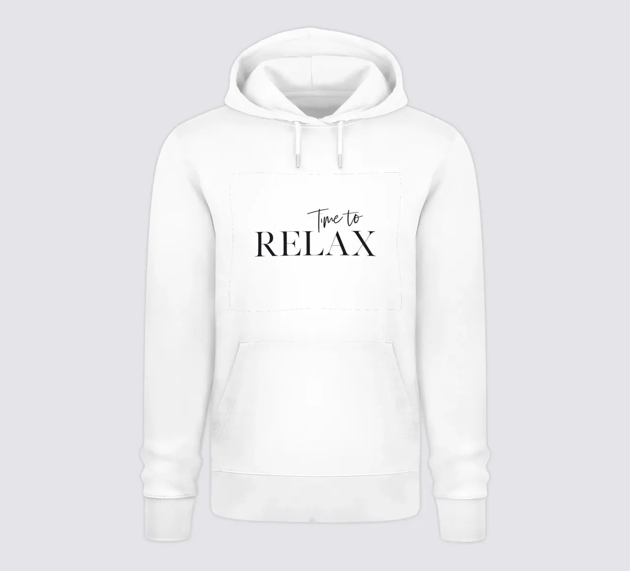 Time to Relax - Design tipografico minimalista felpa con cappuccio da Whole©