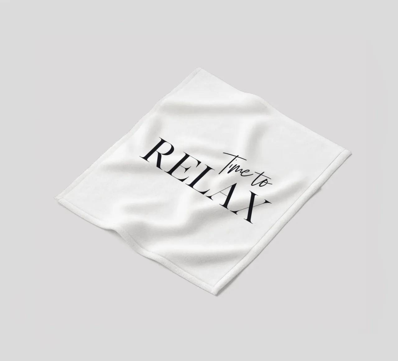 Time to Relax - Design tipografico minimalista coperta in pile da Whole©