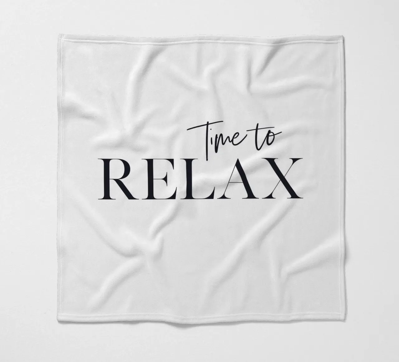 Time to Relax - Design tipografico minimalista coperta in pile da Whole©