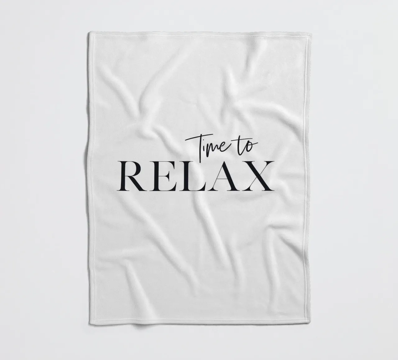 Time to Relax - Design tipografico minimalista coperta in pile da Whole©