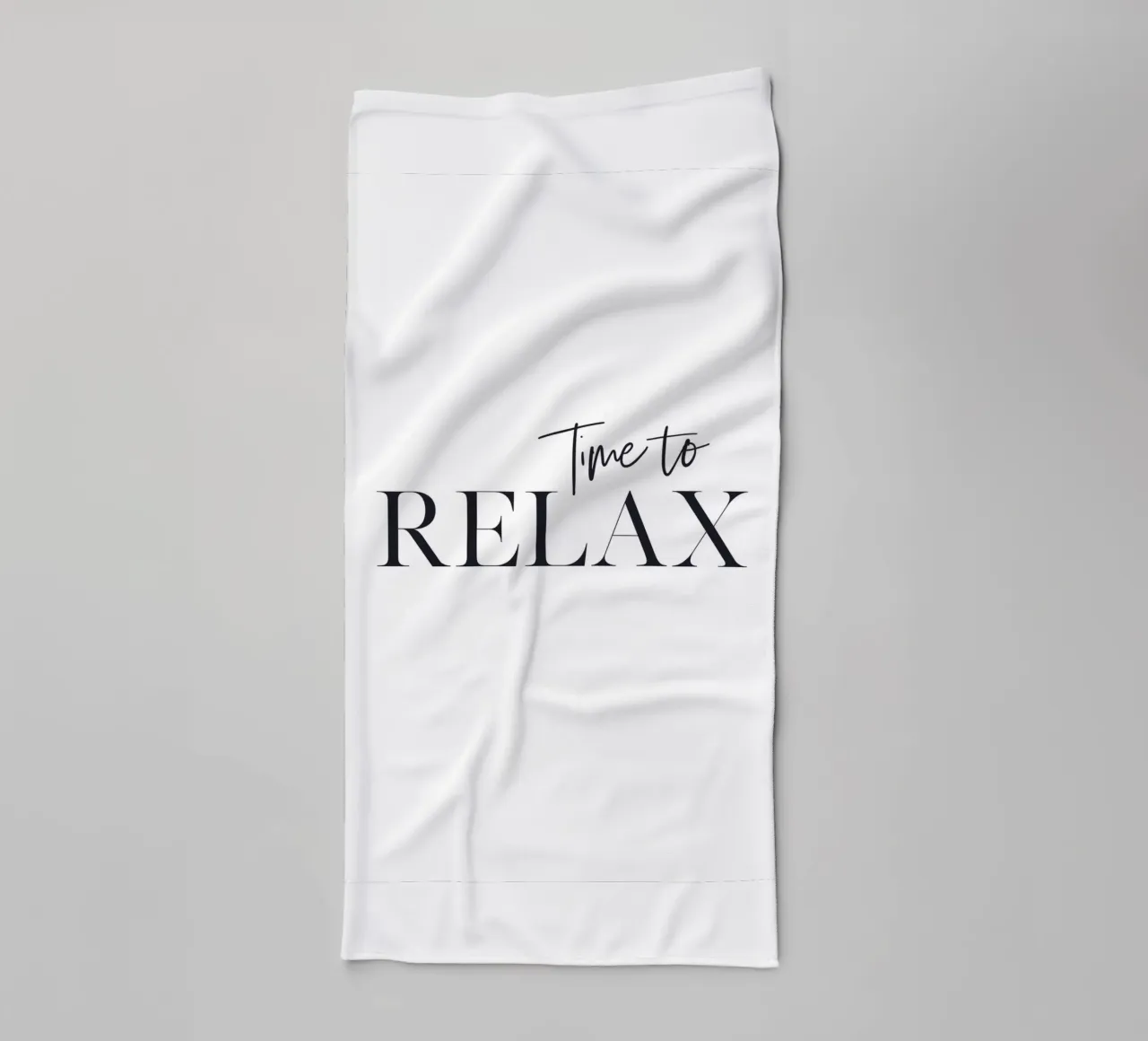 Time to Relax - Design tipografico minimalista asciugamano da bagno da Whole©
