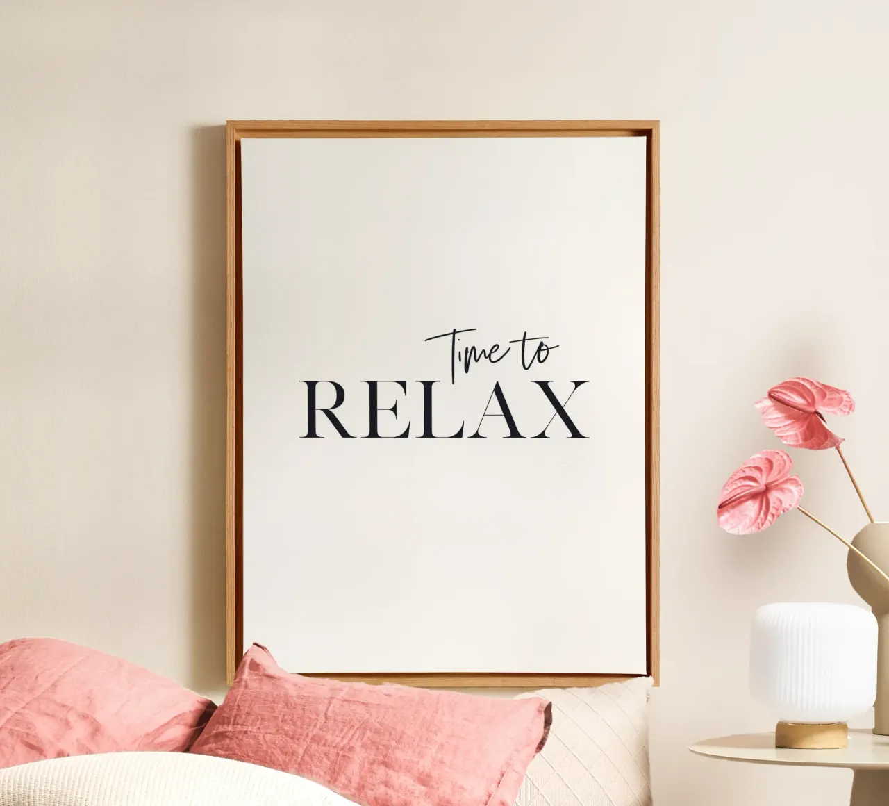 Time to Relax - Minimalist typography design canvas by Whole©