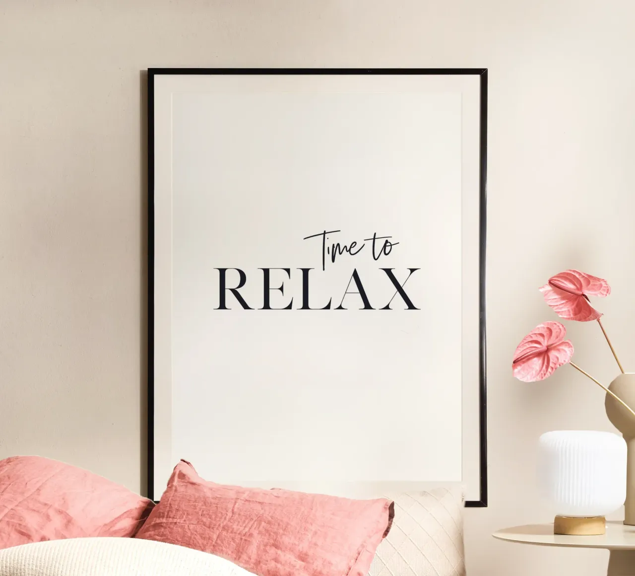 Time to Relax - Design tipografico minimalista carta hahnemühle da Whole©