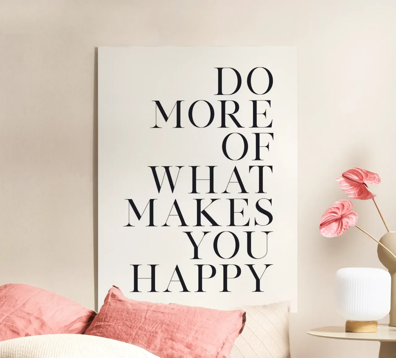 Motiverende quote - Minimalistische typografie acryl van Whole©