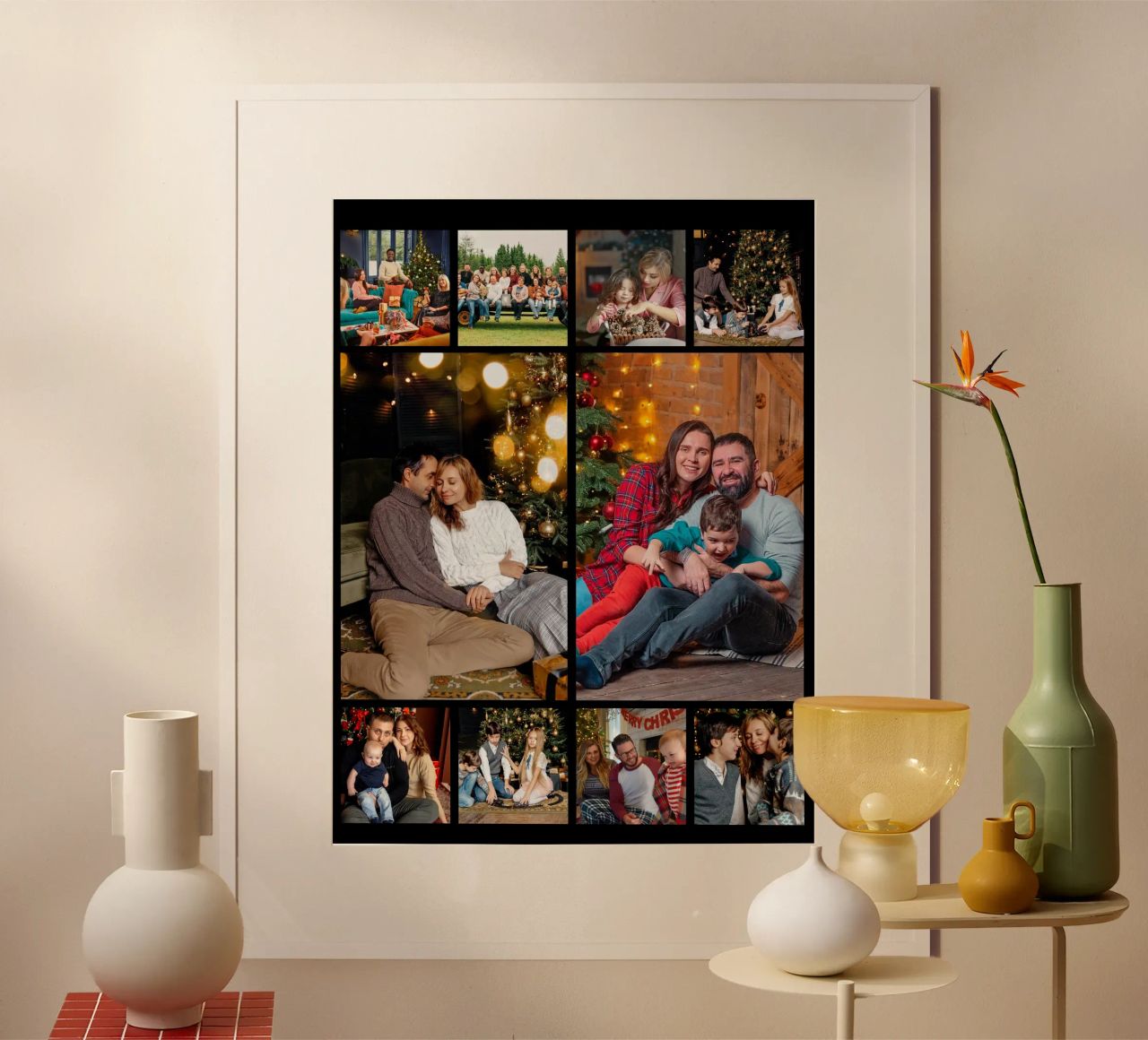 Personalisierte Weihnachten Custom 10 Foto-Collage Poster von Shark Printables