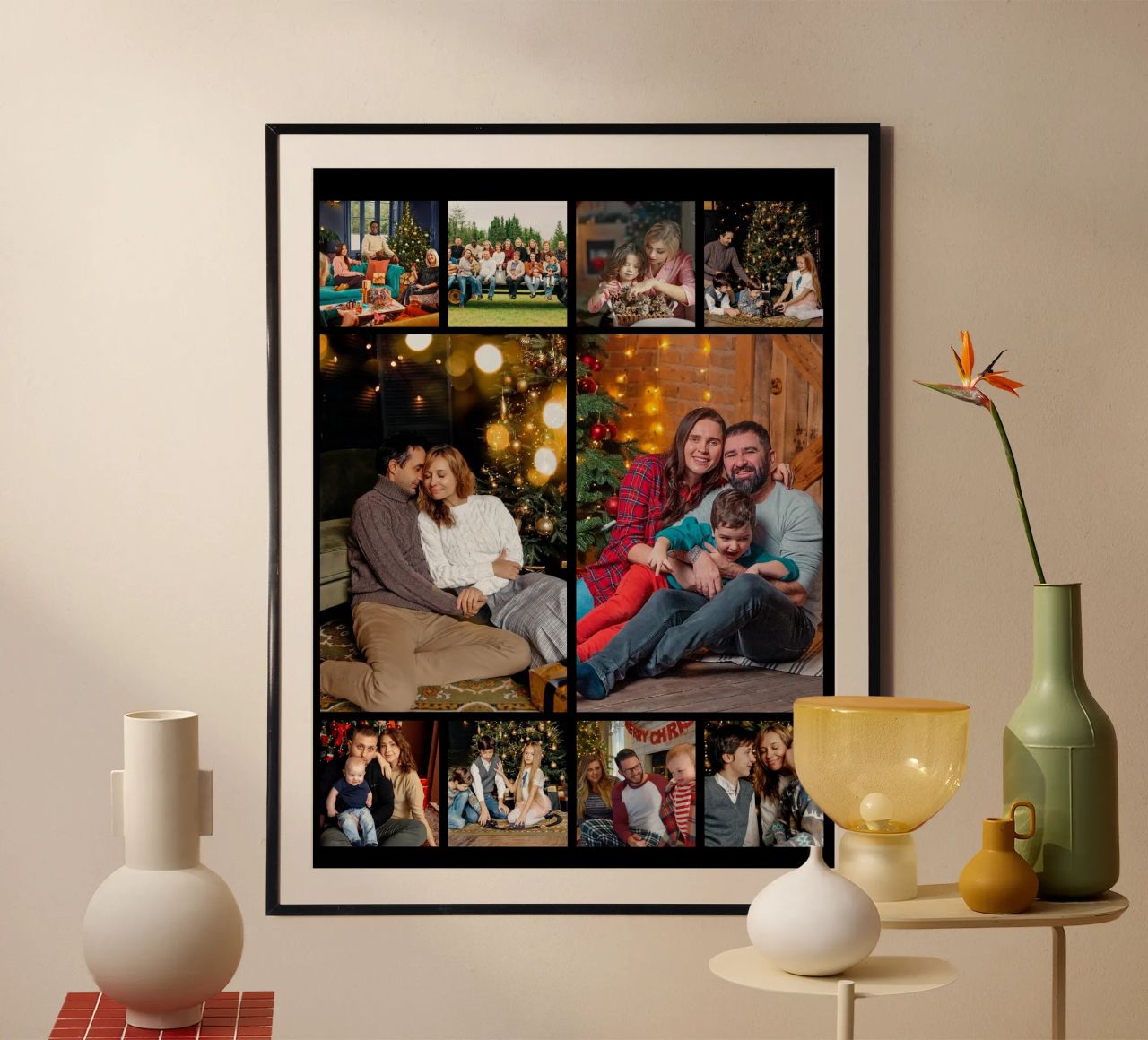 Personalisierte Weihnachten Custom 10 Foto-Collage Poster von Shark Printables