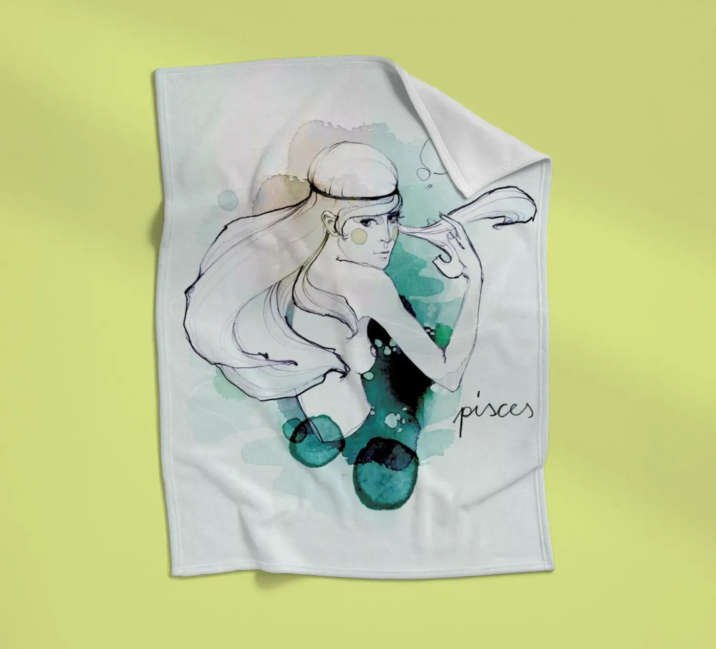 Fische Fleecedecke von Ekaterina Koroleva