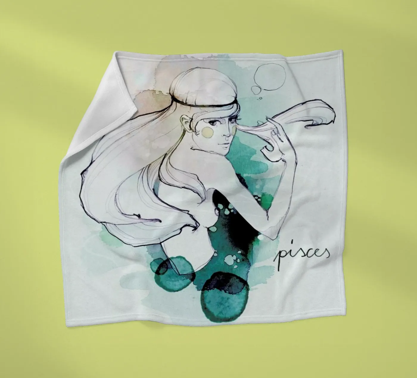 Fische Fleecedecke von Ekaterina Koroleva