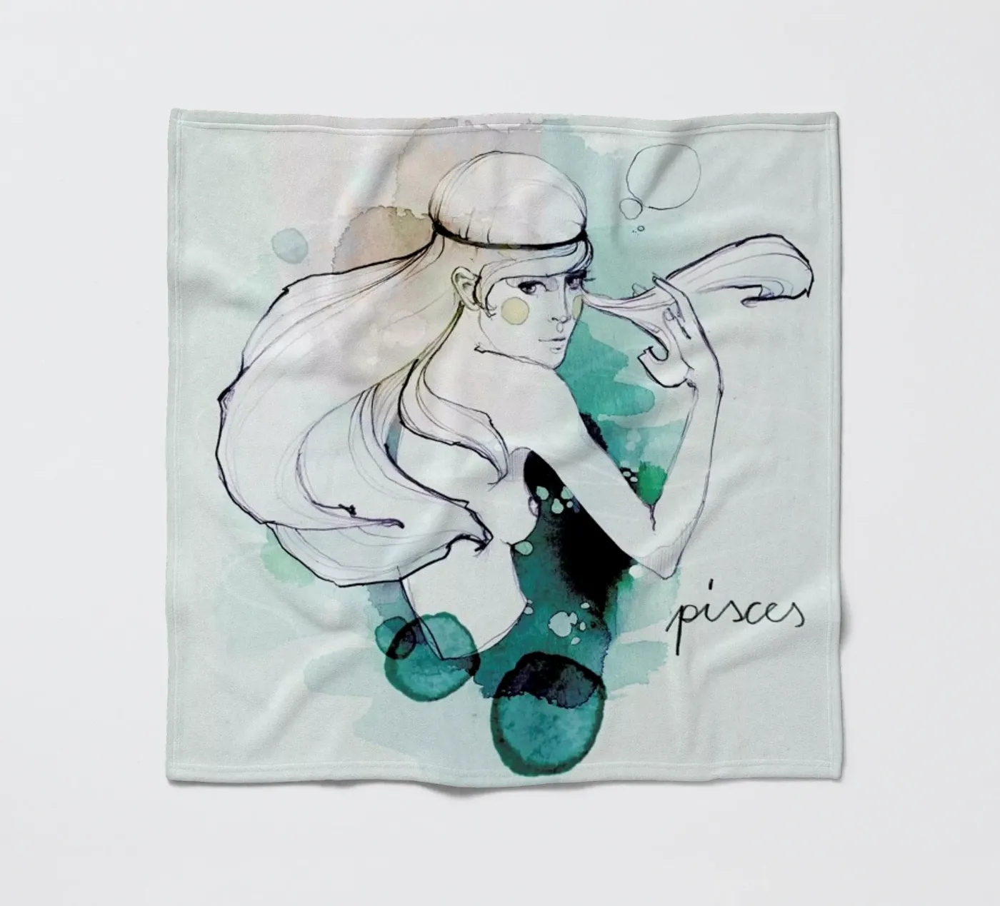 Fische Fleecedecke von Ekaterina Koroleva