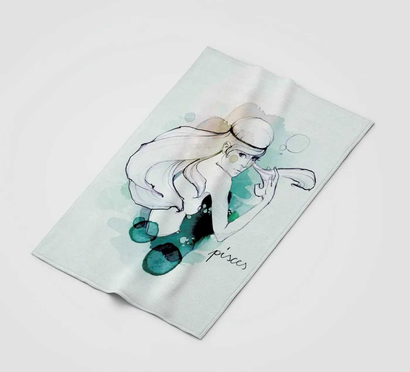 Fische Fleecedecke von Ekaterina Koroleva