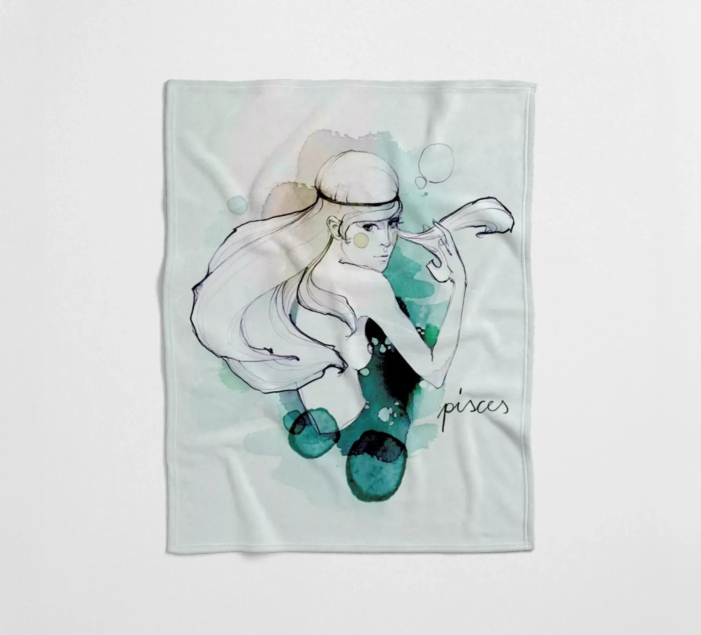 Fische Fleecedecke von Ekaterina Koroleva