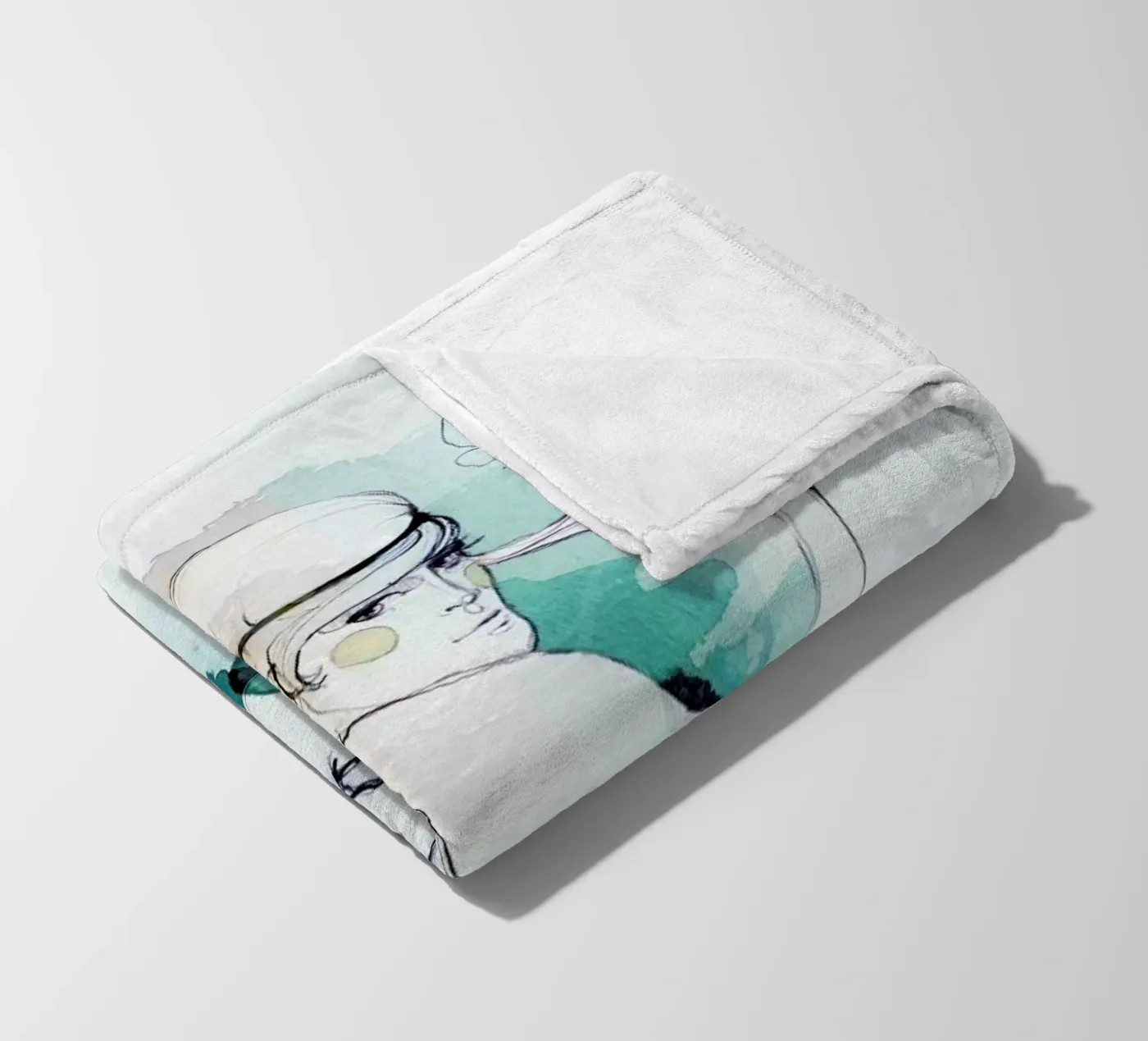 Fische Fleecedecke von Ekaterina Koroleva