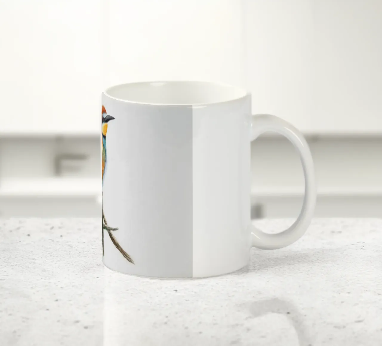 Bee-eater "Merops apiaster" ceramic mug by Barbara Buderath Illustrationen