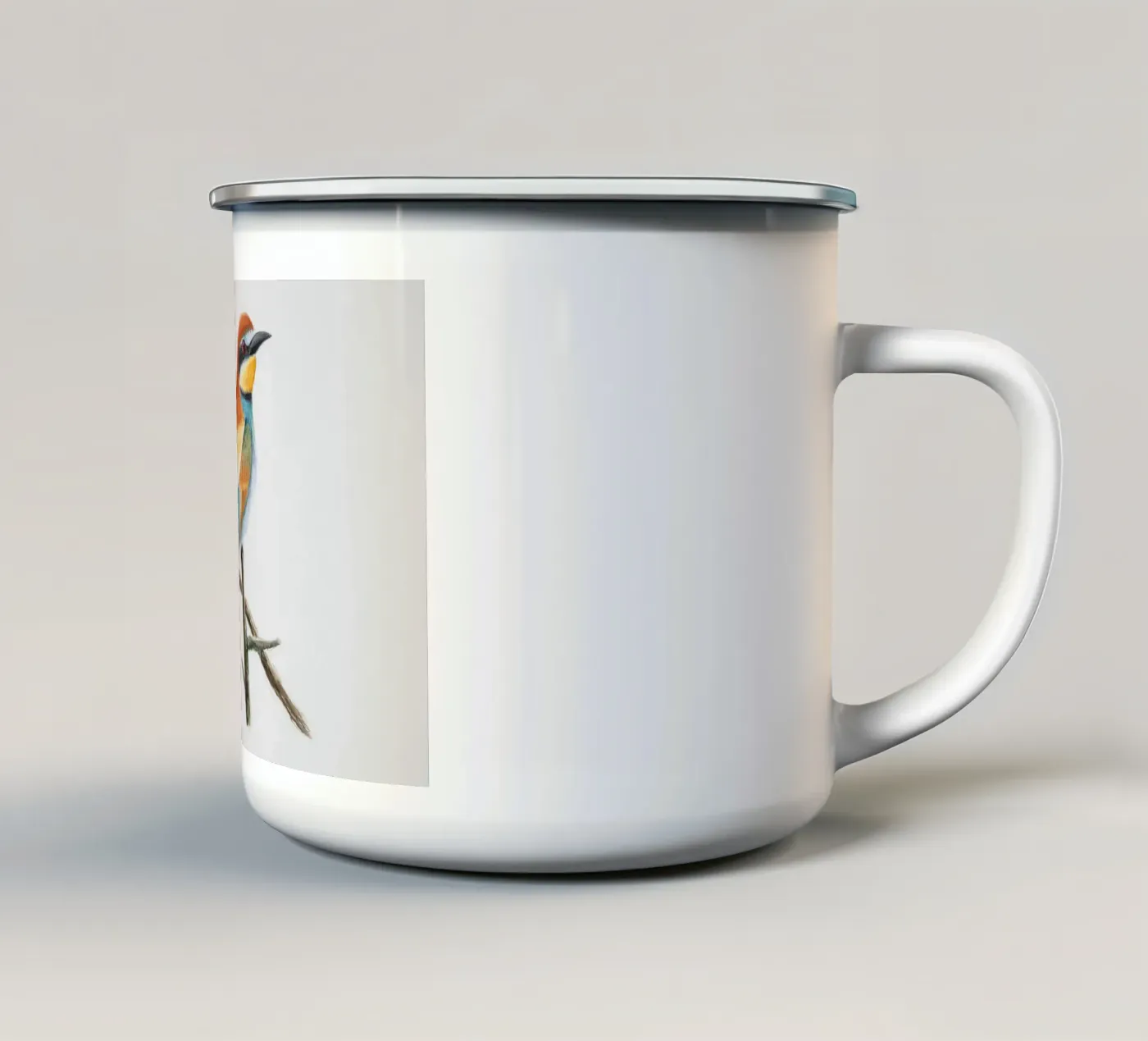 Bee-eater "Merops apiaster" enamel mug by Barbara Buderath Illustrationen