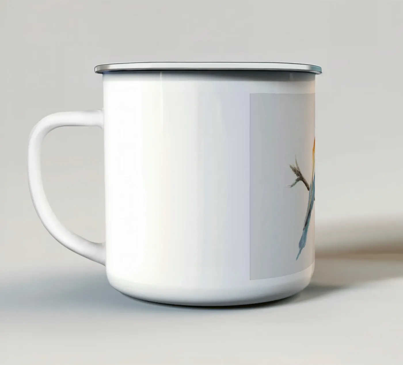Bee-eater "Merops apiaster" enamel mug by Barbara Buderath Illustrationen
