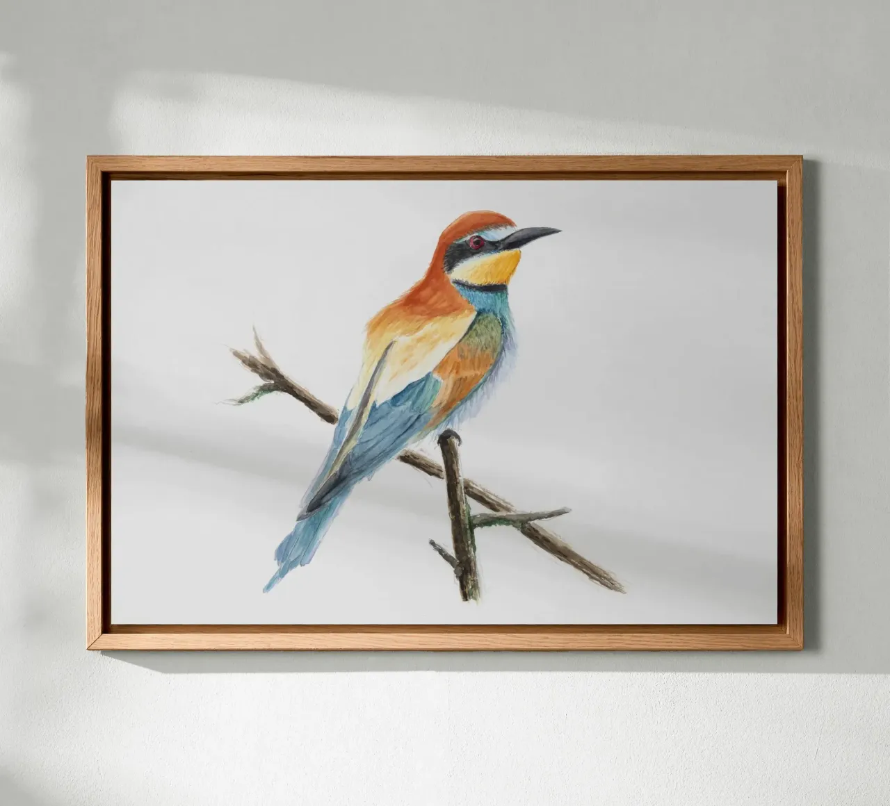 Gruccione "Merops apiaster" tela da Barbara Buderath Illustrationen