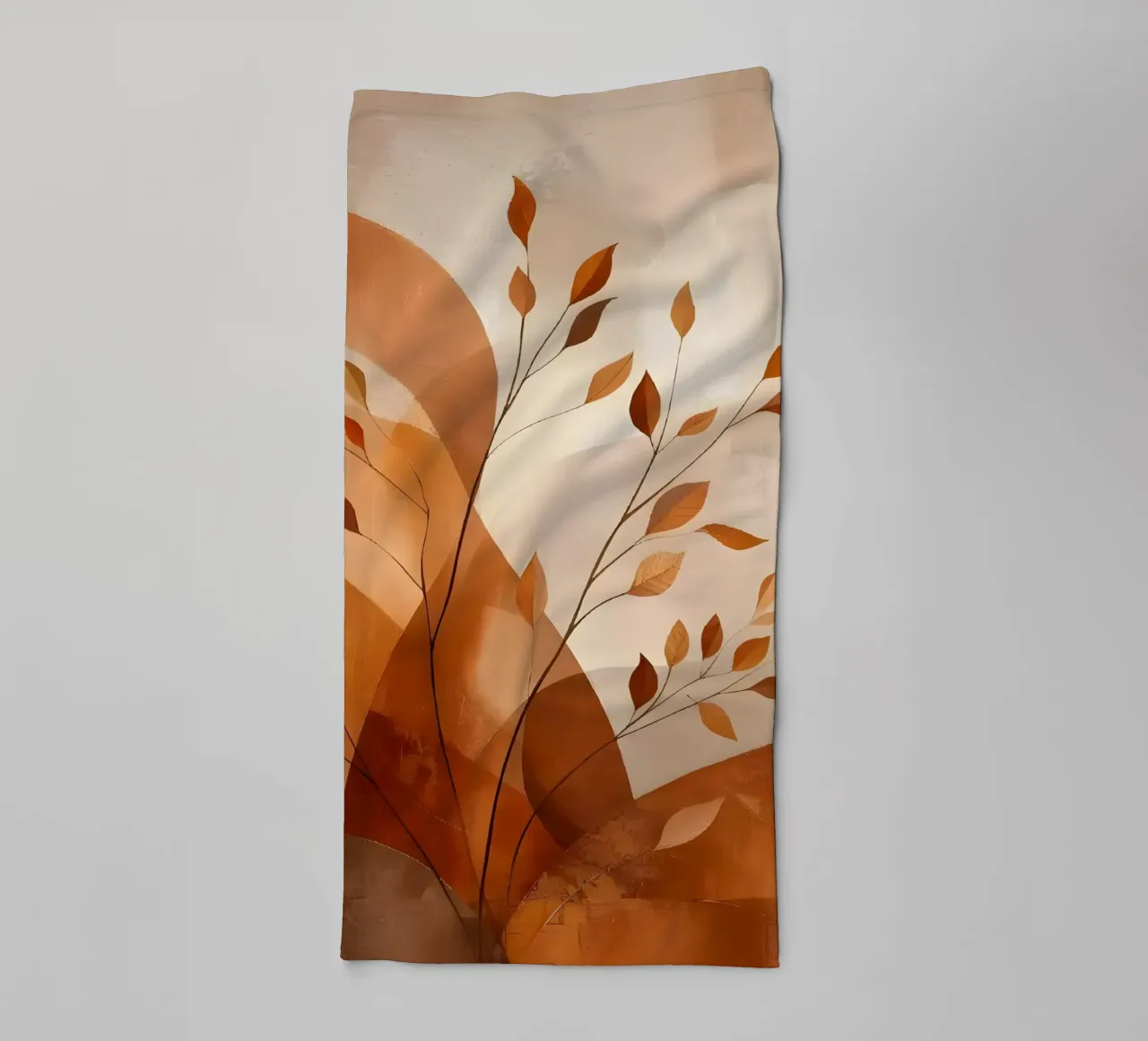 Feuilles d'automne dorées serviette de bain de Artistic-shop