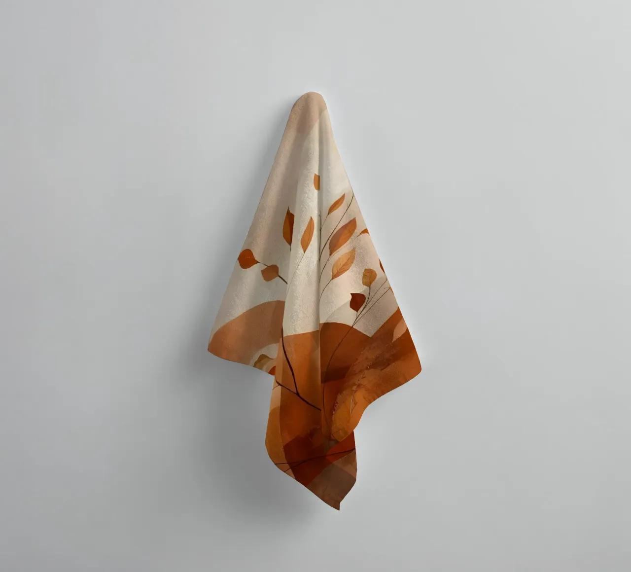 Feuilles d'automne dorées serviette de bain de Artistic-shop