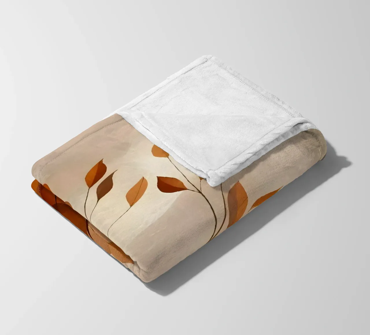 Foglie d'autunno dorate coperta in pile da Artistic-shop