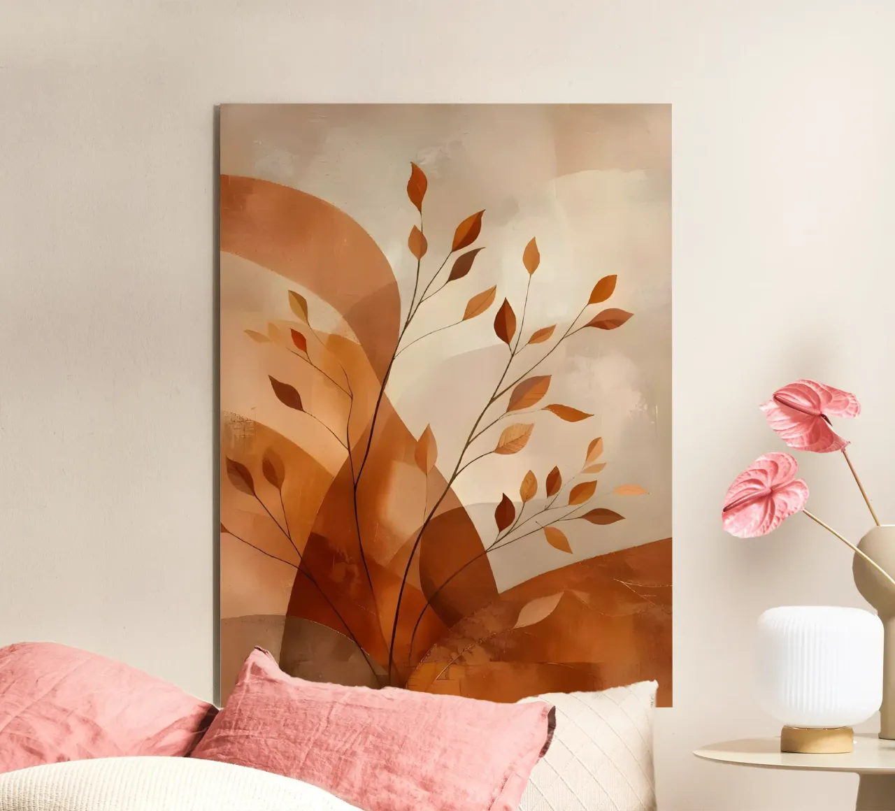 Foglie d'autunno dorate alluminio dibond da Artistic-shop