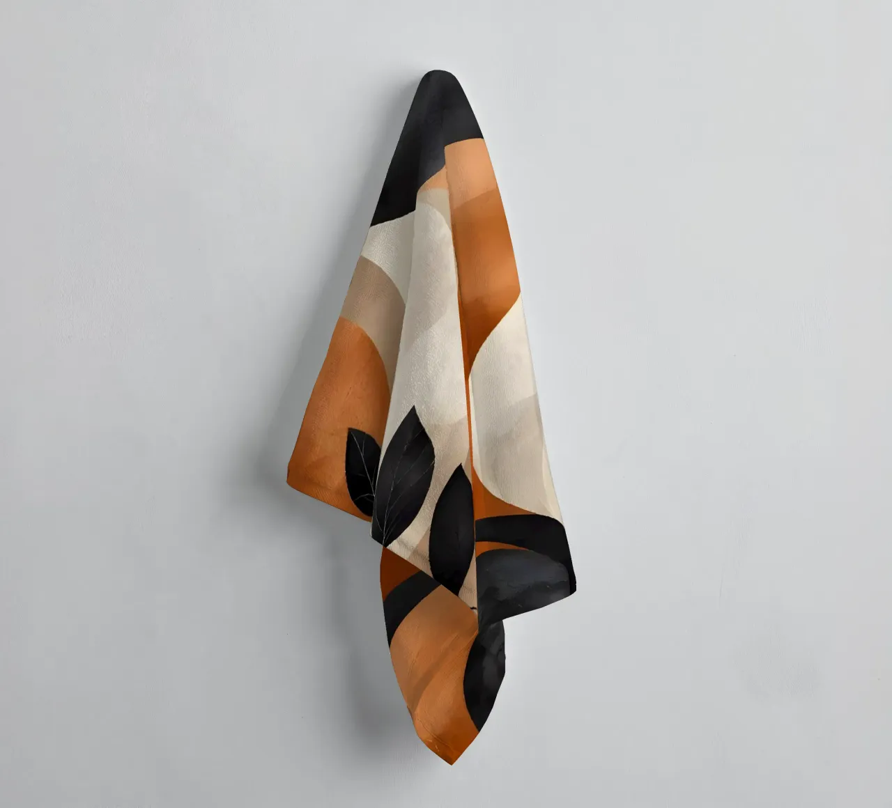Art mural moderne abstrait en forme de feuille serviette de bain de Artistic-shop