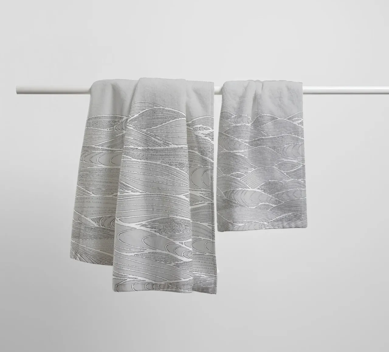 Waves towel by PaperLine Art