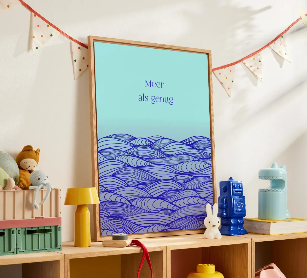 Più che abbastanza - Onde blu plexiglass da PaperLine Art