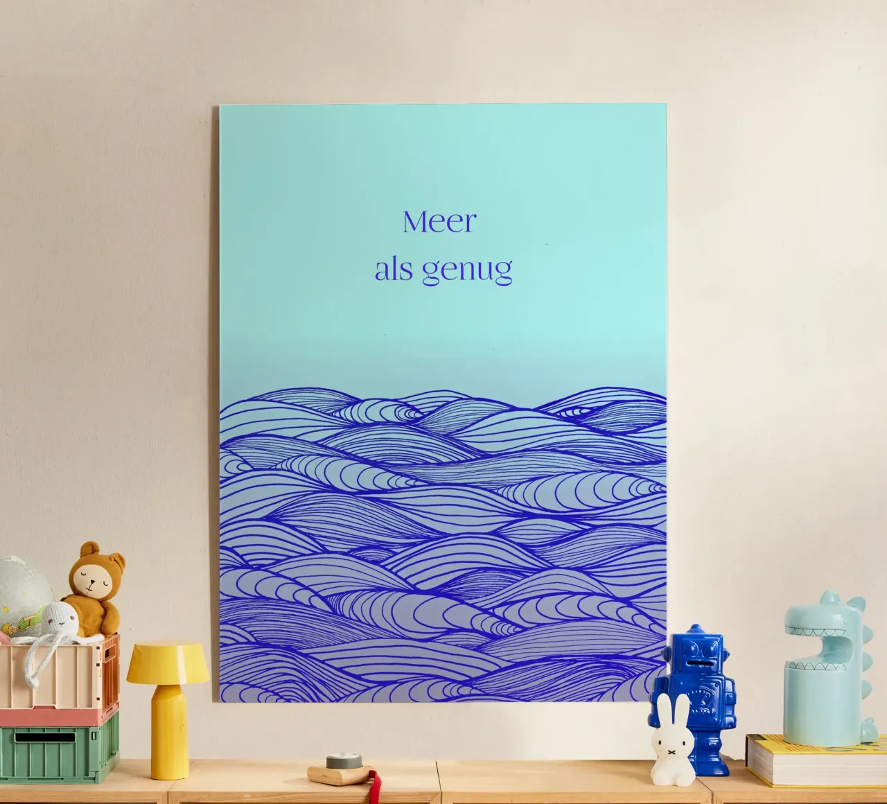 Più che abbastanza - Onde blu plexiglass da PaperLine Art