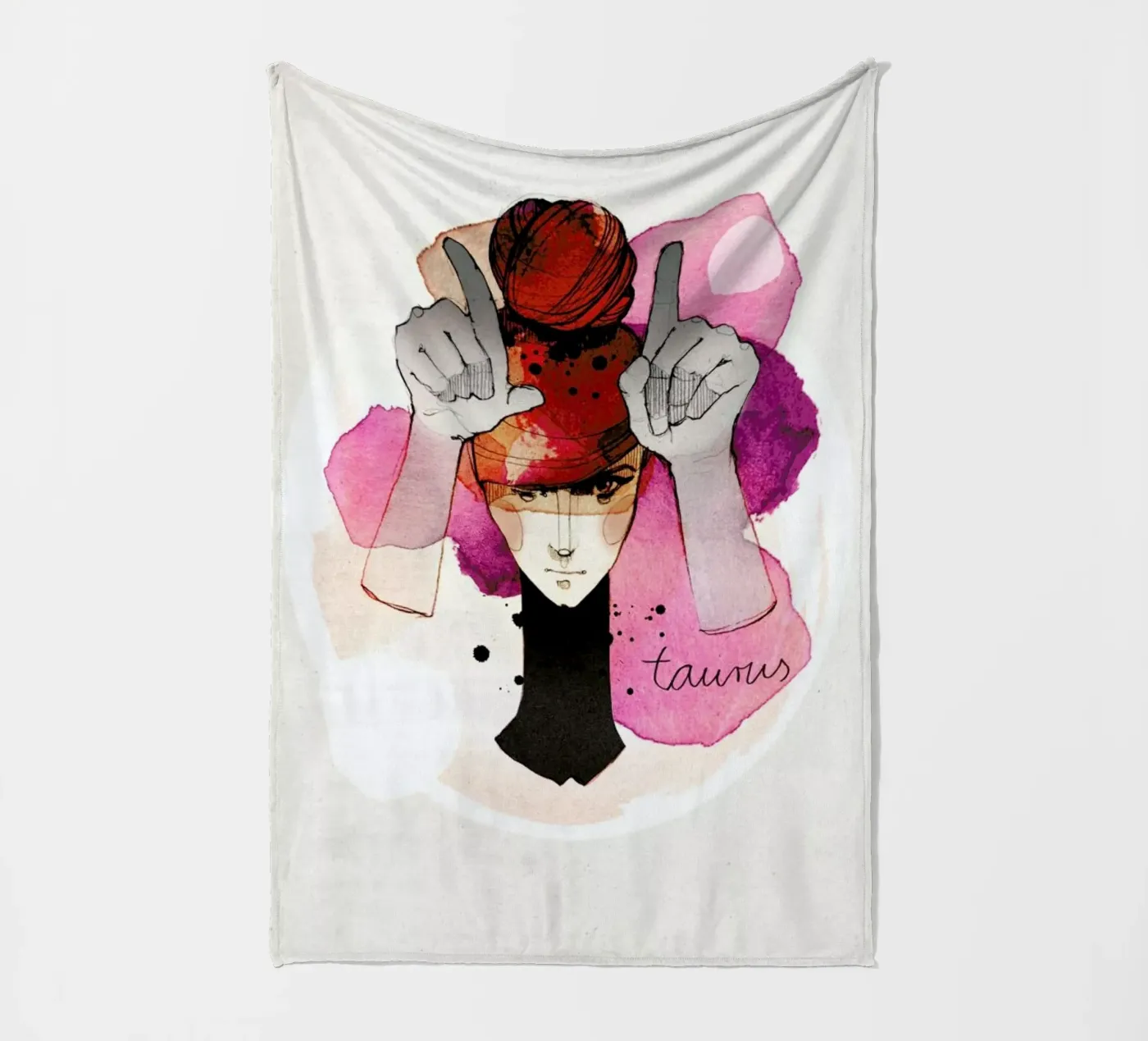 Stier Fleecedecke von Ekaterina Koroleva