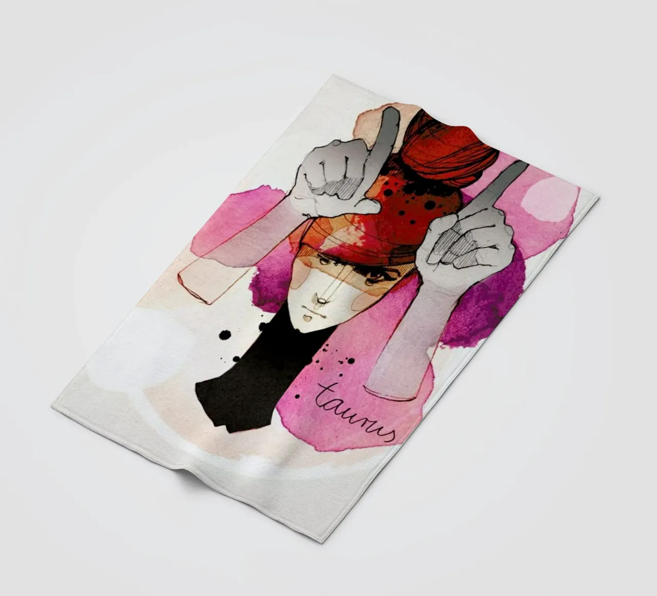 Stier Fleecedecke von Ekaterina Koroleva