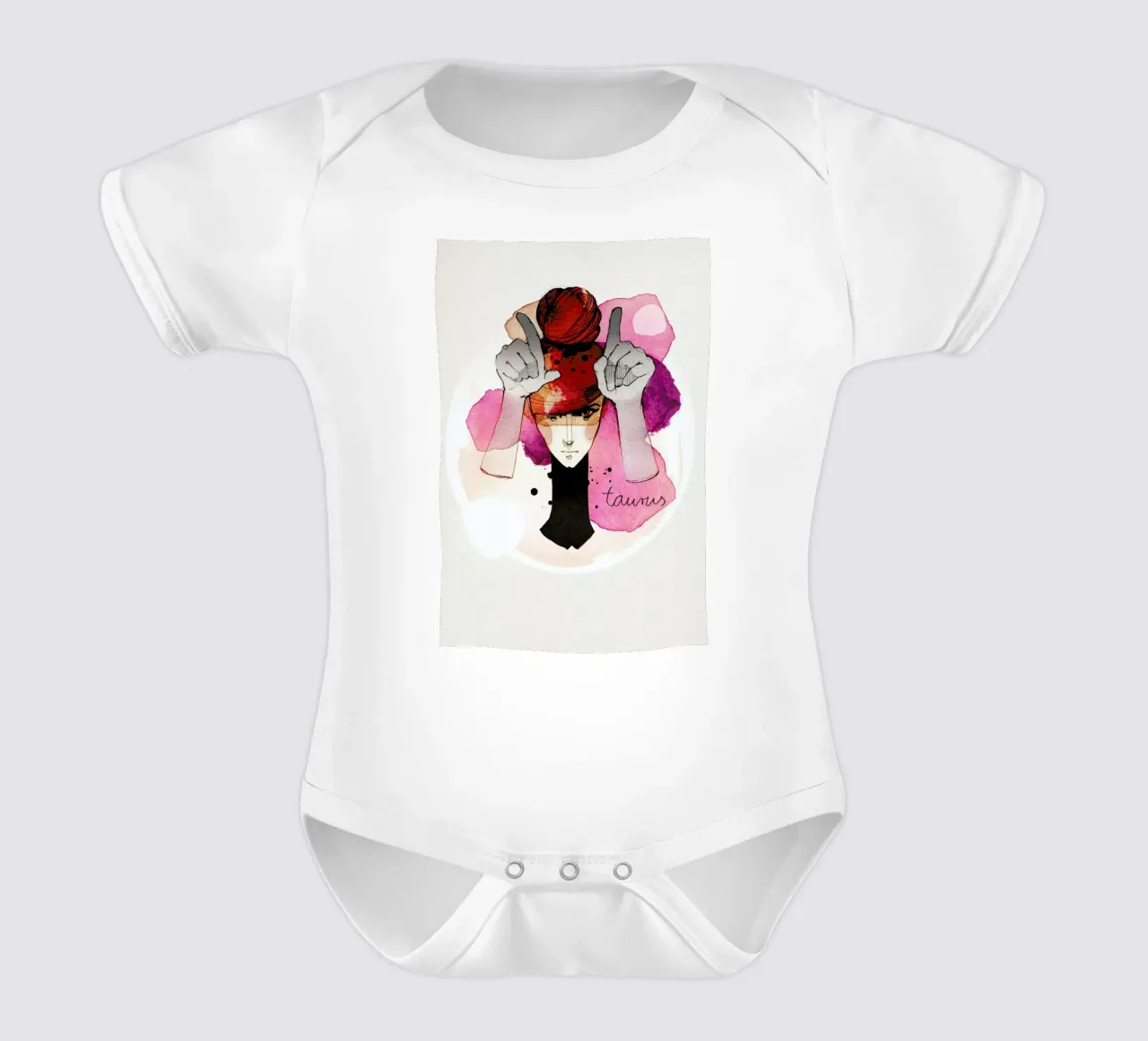 Stier short-sleeve baby romper by Ekaterina Koroleva