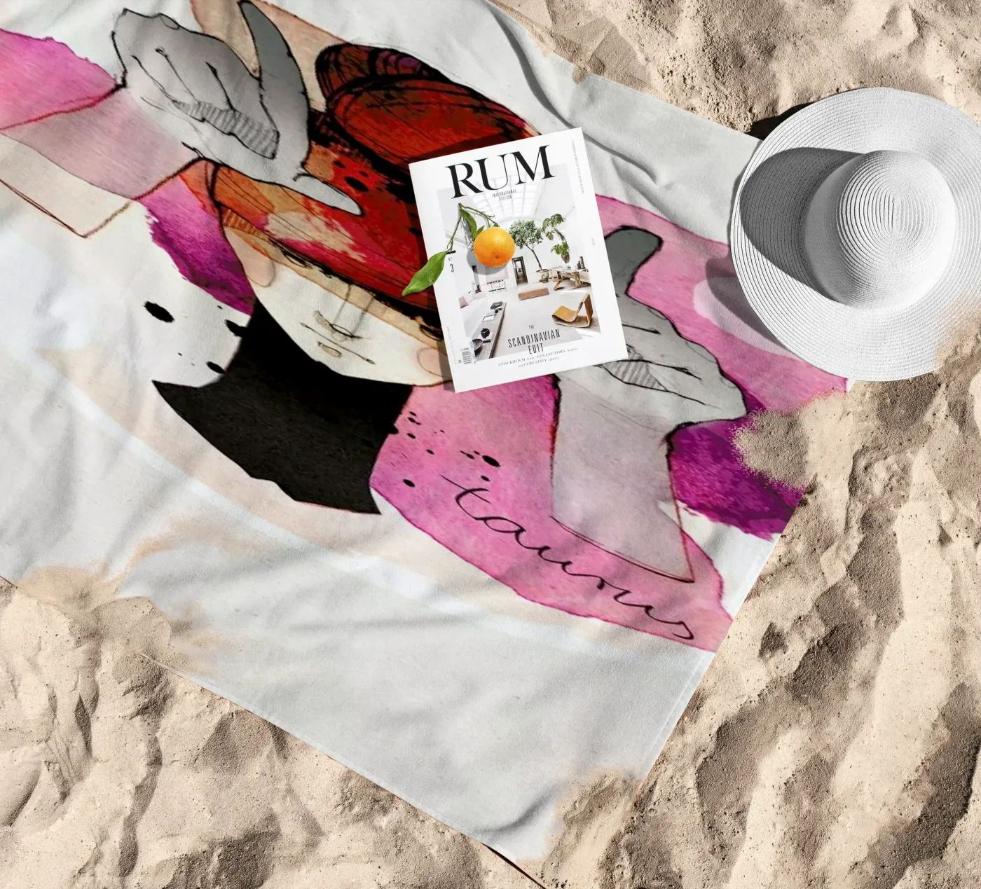 Stier beach towel by Ekaterina Koroleva