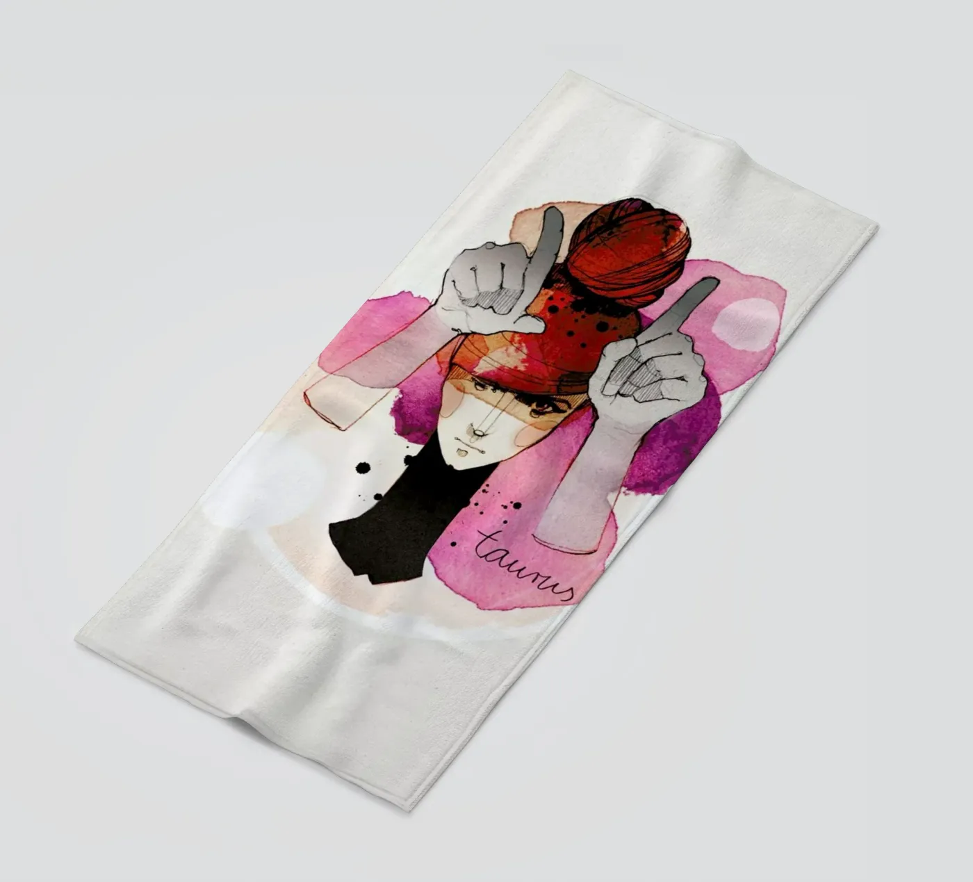 Stier beach towel by Ekaterina Koroleva