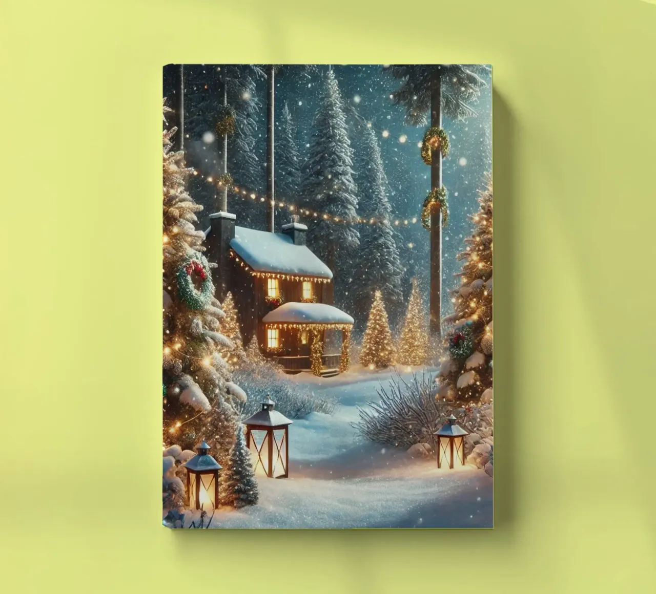 Christmas Lights - Festliche Schneelandschaft notebook by Christmas Shop