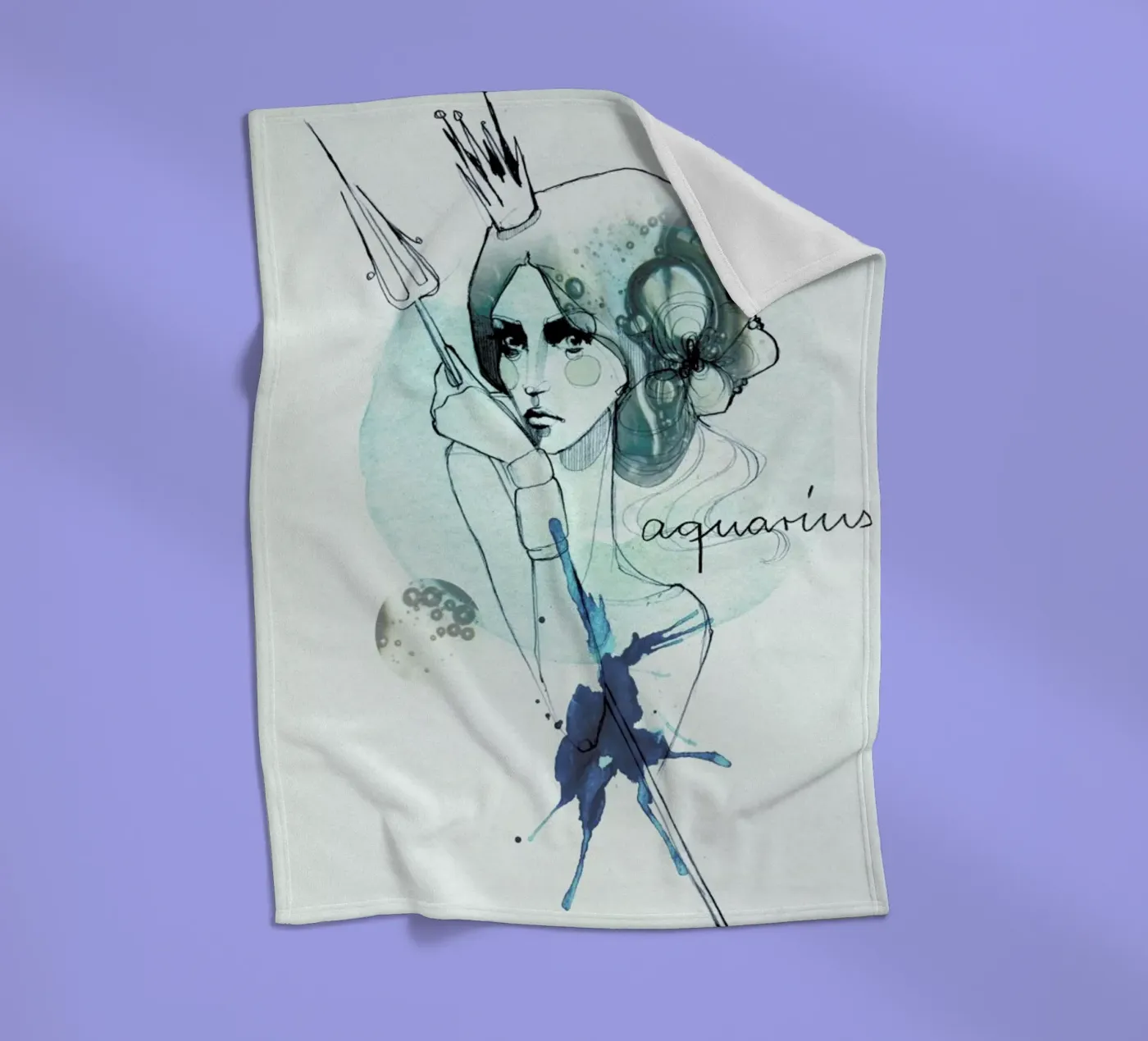 Wassermann fleecedeken van Ekaterina Koroleva