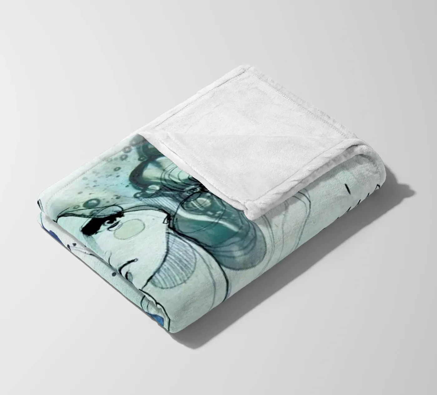 Wassermann Fleecedecke von Ekaterina Koroleva