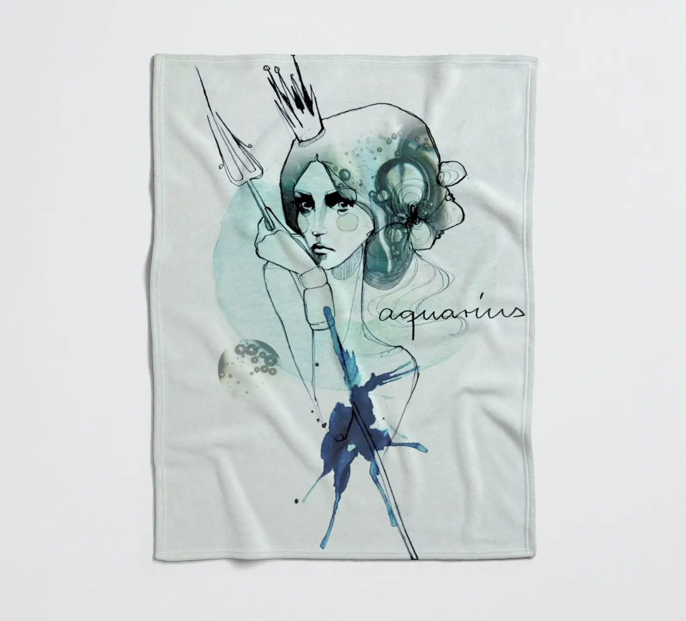 Wassermann fleecedeken van Ekaterina Koroleva