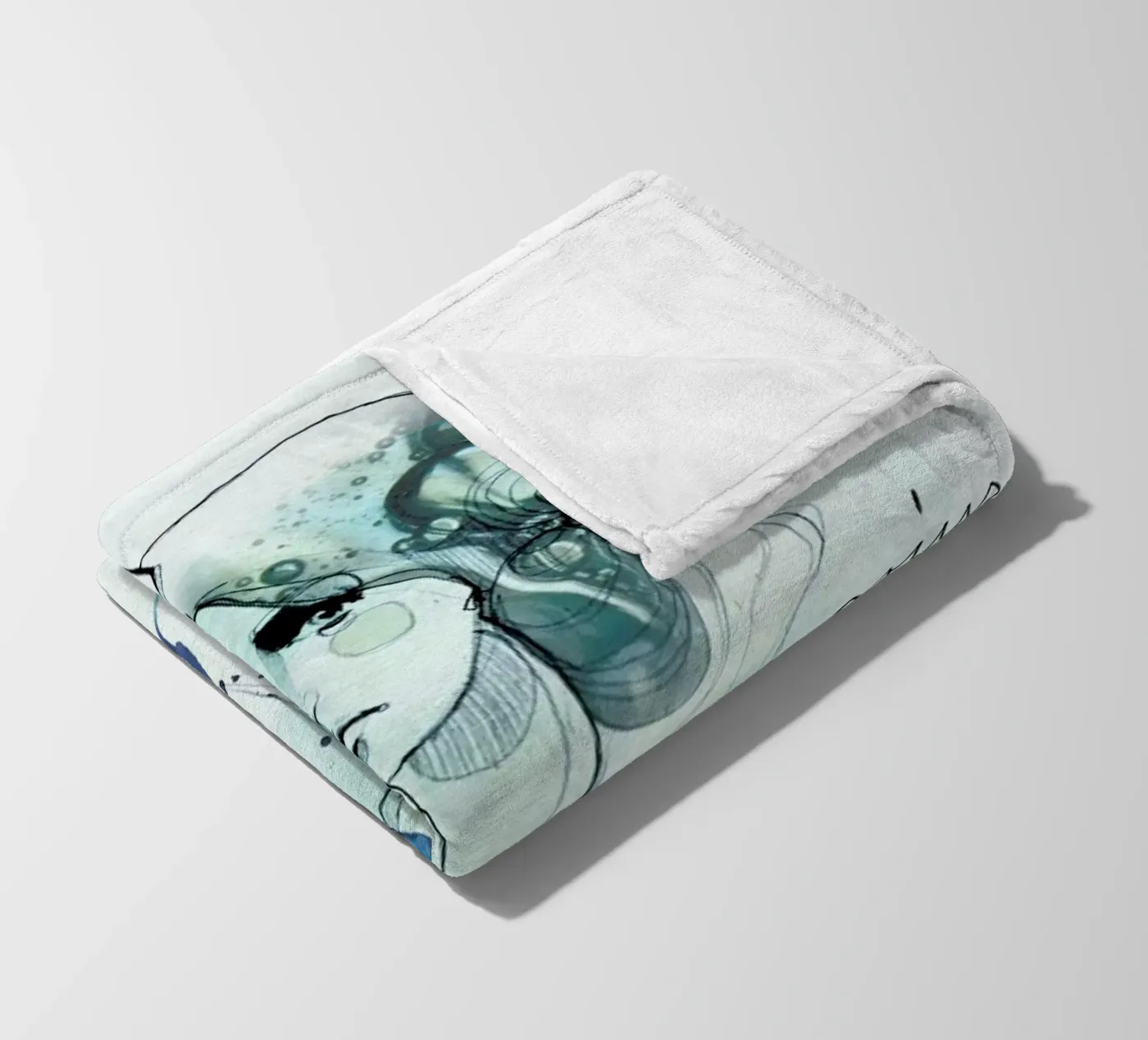 Wassermann Fleecedecke von Ekaterina Koroleva